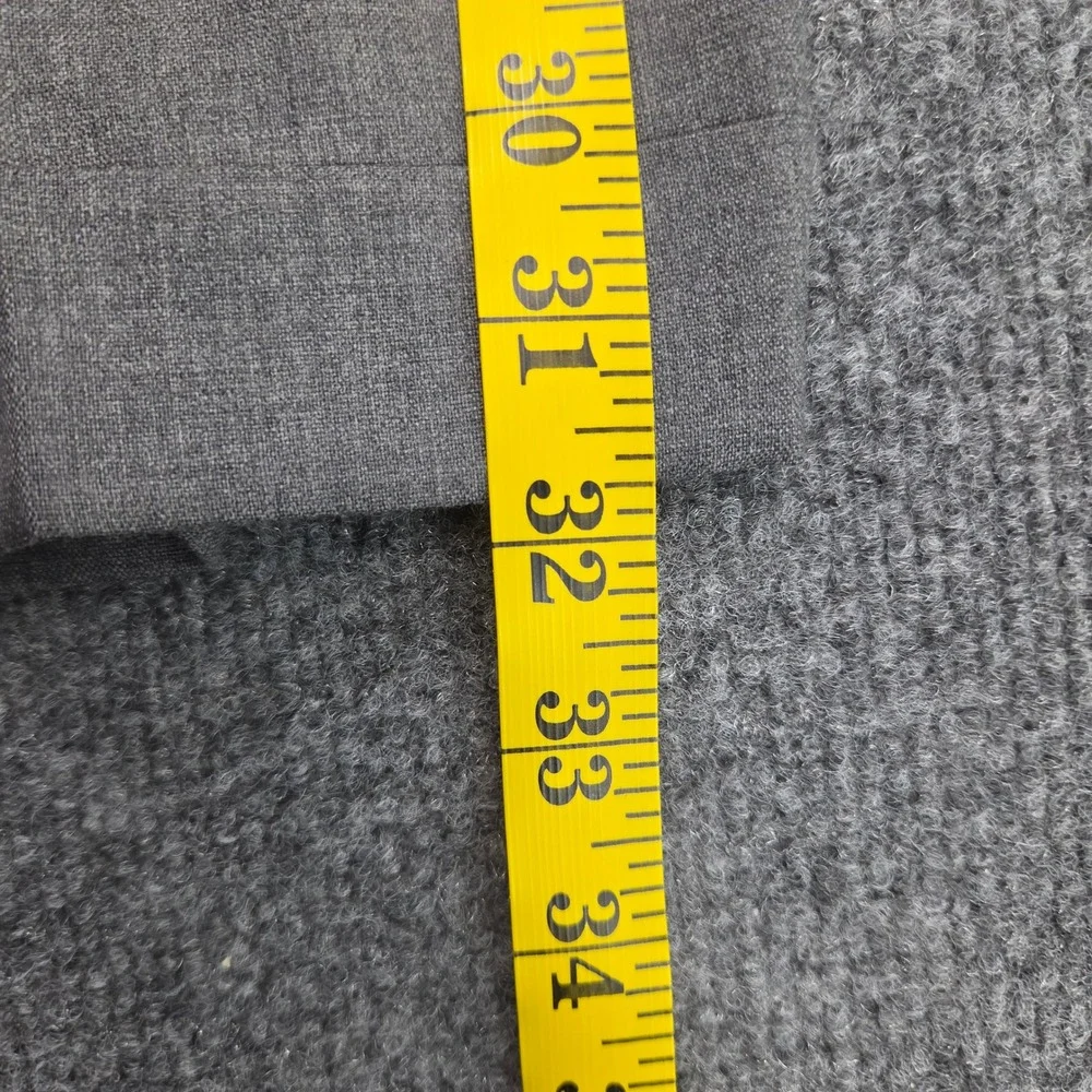 Lands End Dress Pants Mens 37 Gray 100% Wool Pleated Office Professional Career